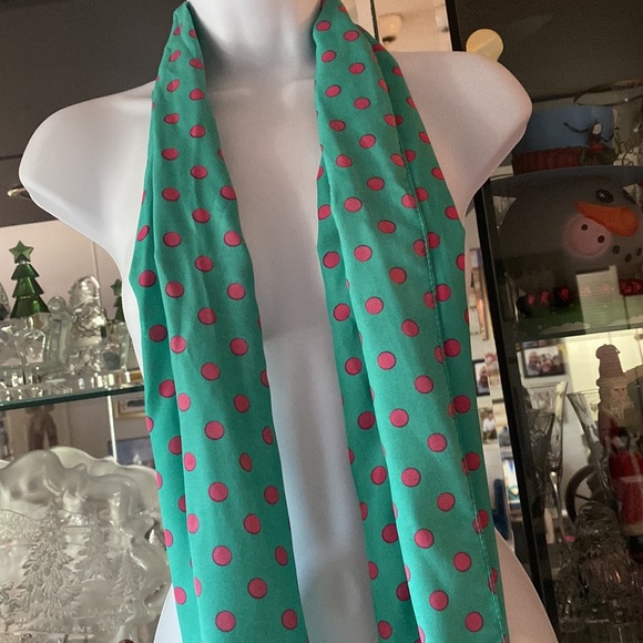 Polka Dot Linen Scarf - Picture 5 of 5